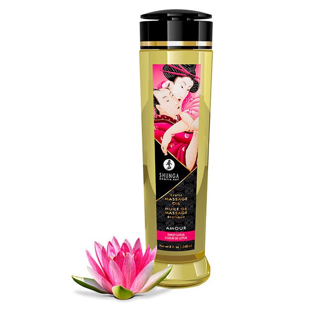 Huile de massage érotique SHUNGA corps sensuel lubrifiant et relaxant flacon 240 ml