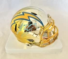 LA CHARGERS LADD MCCONKEY signed RIDDELL TWO TONE CHROME MINI HELMET BECKETT BAS