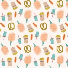 Ticket To Ride  Cotton  Dear Stella Fabric Ice Cream Treats   By the Yard   