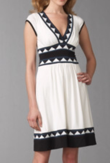 BCBG MAXAZRIA★Short Sleeve Knit Dress BC21 New BCBG MAX AZRIA ELEGANT&SEXY Deep V-neck Geometric MATTE