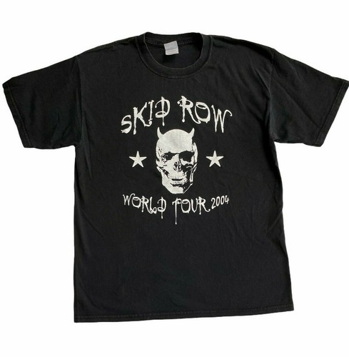 ⚡⚡⚡ Vintage 2004 Skid Row T Shirt World Tour Metal Rock Horns - Men's Large ⚡⚡⚡ - Picture 1 of 7
