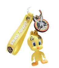 Tweety Bird Cartoon Character 3D Silicone Charm Keychain Keyring