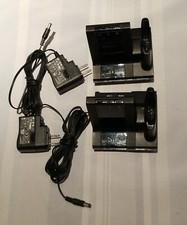 Lot of 2 Plantronics WO2 Wireless Headset Base-Charger With Power Supply cradle