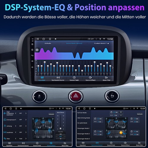 Per Fiat 500X 2014-2020 Android12.0 Autoradio Stereo GPS Navi BT WiFi DAB 2+32G - Foto 5 di 12