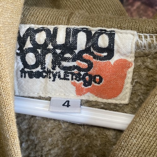 Vintage Free City Zip Up Hoodie Sweatshirt Lets Go Life Young Ones Y2K Green - Picture 2 of 5