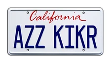 Con Air | Nicolas Cage Corvette | AZZ KIKR | Stamped Replica Prop License Plate