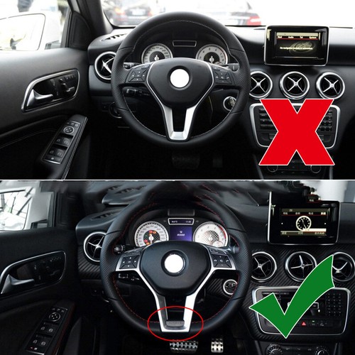 Steering Wheel Frame Cover Trim Fits Mercedes-Benz W117 CLA45 C218 2012-2014 - Picture 4 of 11