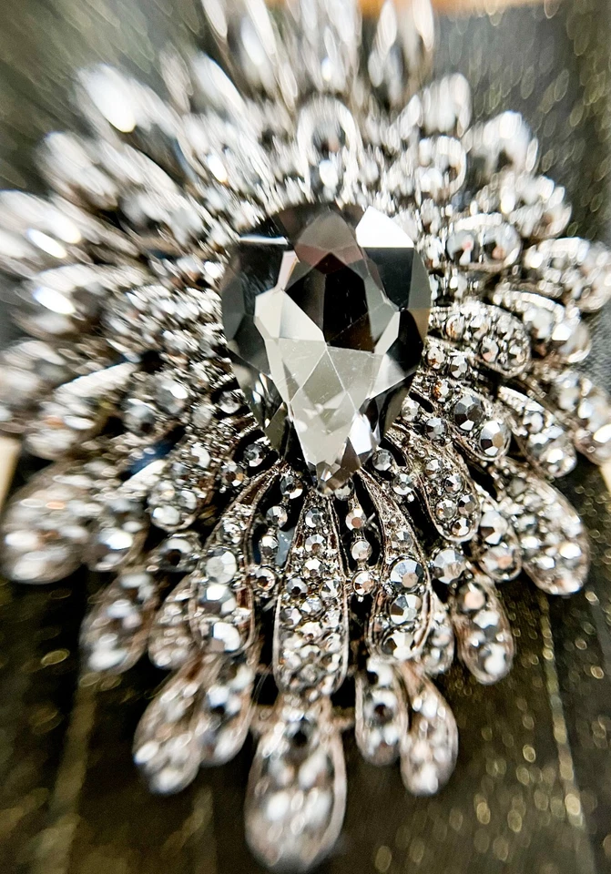 Pajarita negra, corbata de evento formal, corbata de cristal negro, corbata ajustable Foto 2 de 4