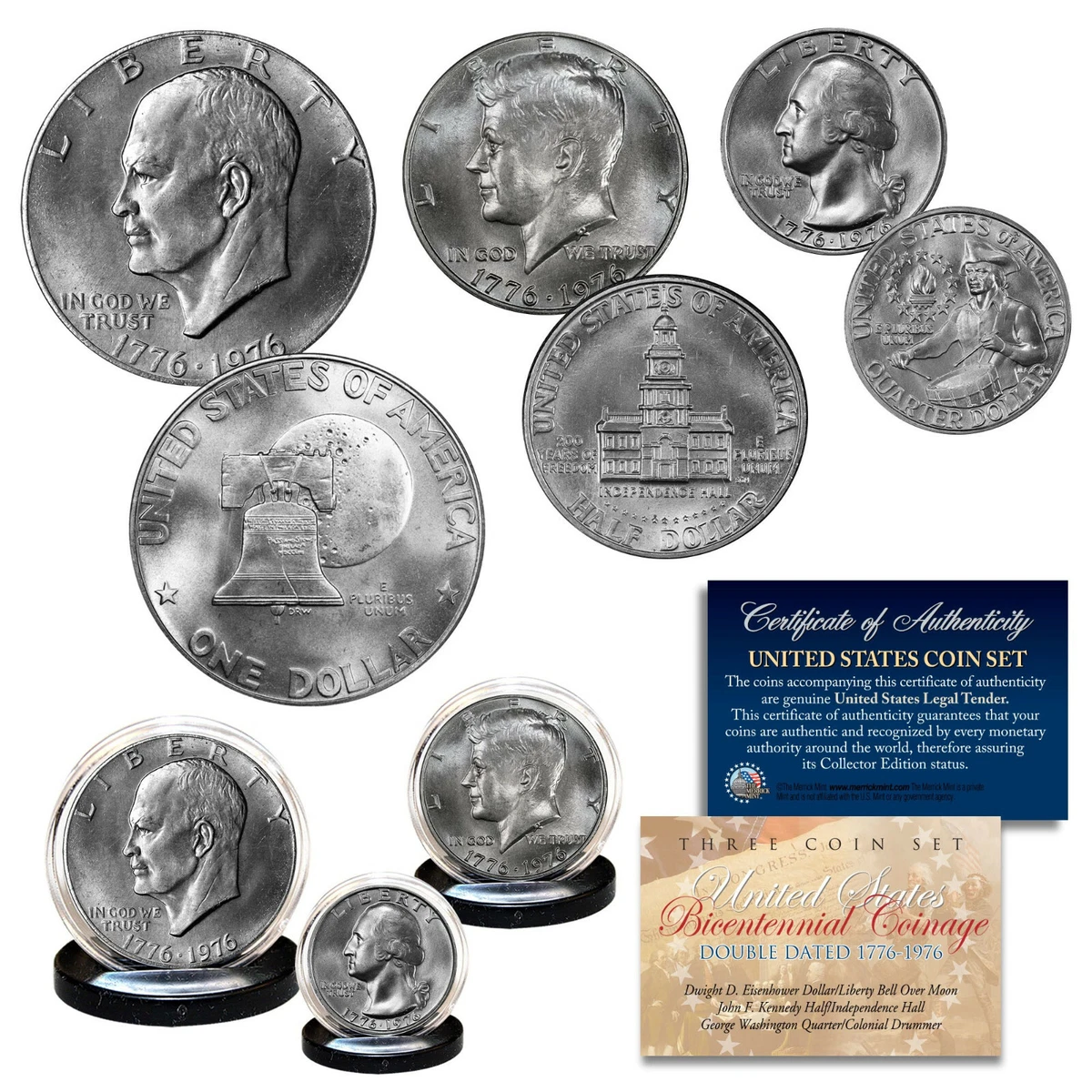Uncirculated U.S. Mint 1976 Kennedy US Half Dollars (1964-Now) for