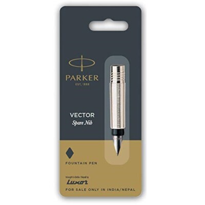 Parker Vector Fountain Pen Spare Nib Stainless Steel Medium Point - Pack of 2