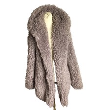 Glamorous Soft Beige Teddy Bear Faux Fur Coat Will Definitely Impress Size 6 Us