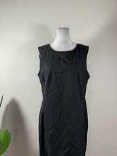 Gurjot New York WOMENS Solid Black Sheath Dress, Size 12