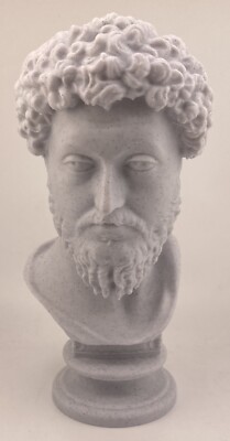 ROMAN SCULPTURE MARCUS AURELIUS 8.6 INCH/225 MM, MUSEUM REPRODUCTION
