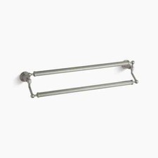 Kohler K-13117-BN Pinstripe 24" Double Towel Bar Bathroom Brushed Nickel New 