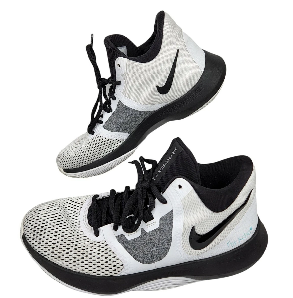 Mens Air Precision II AA7069-100 White Black Basketball Sneakers Sz 7 | eBay