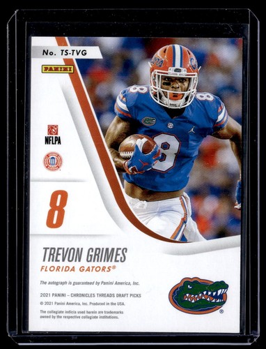 2021 Panini Chronicles Draft Picks Trevon Grimes Auto - Picture 2 of 2