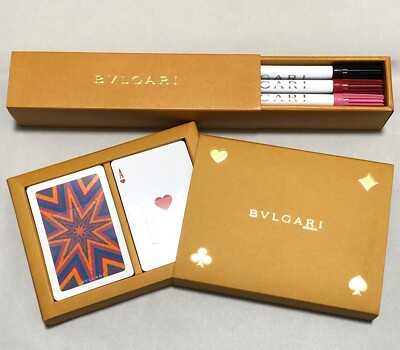 MINT Sealed BVLGARI Playing Cards Trump 2 Decks Original Box w