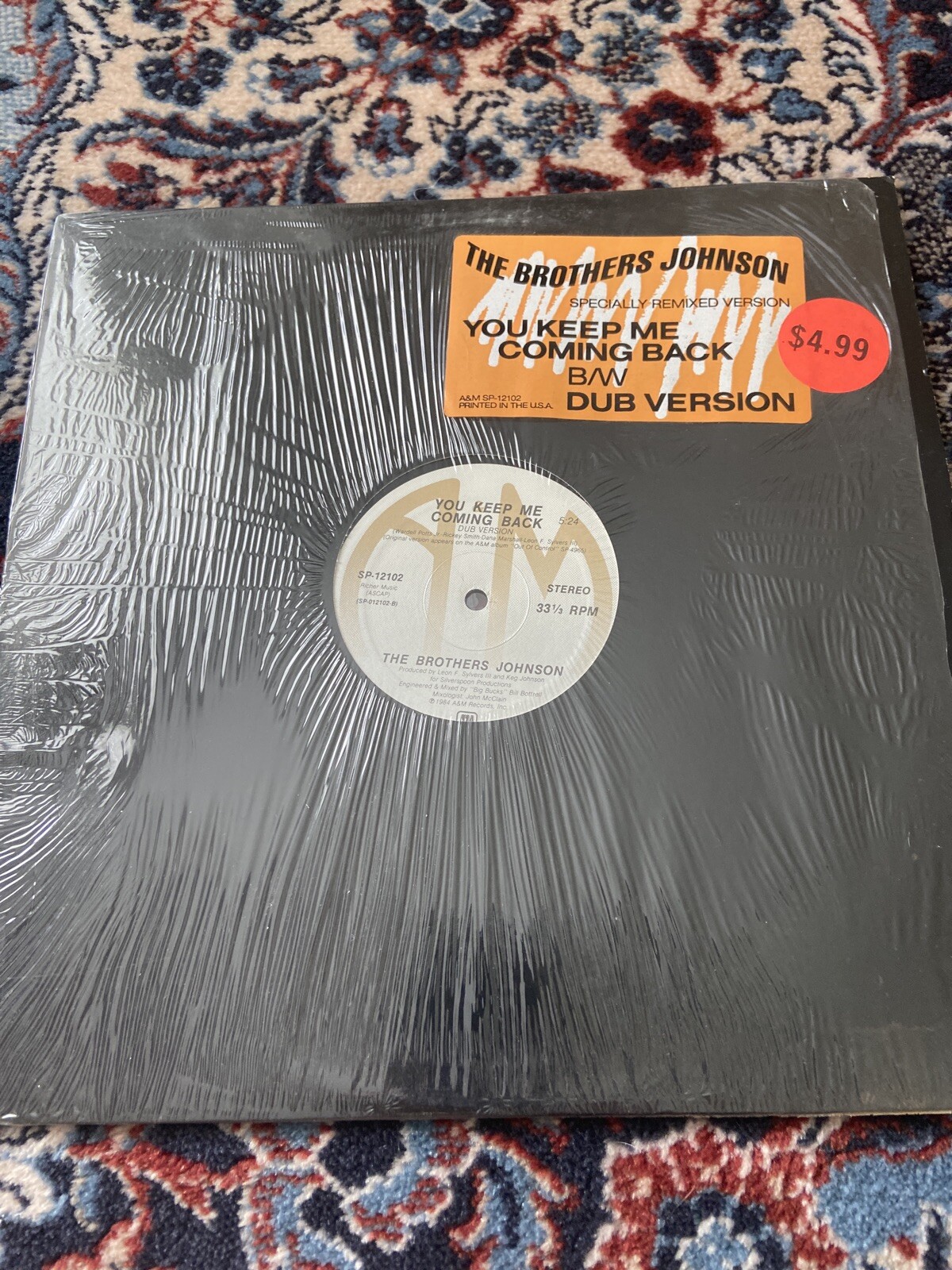 The Brothers Johnson You Keep Me Coming Back 12" VG+ SP12102 Vinyl