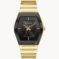 Bulova Gemini Modern Men's Quartz Gold Stainless Steel Band Watch 40mm 97A164