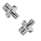 2 X Raccord Masculin Double Vis - Masculin 1/4" 3/8 Trépieds Statiques Supports
