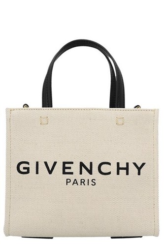 GIVENCHY $1250 Beige/Black Mini G-Tote Shopping Bag New And Authentic