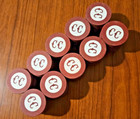 Lot 100 Rd CC CARSON CITY Casino Vintage Gambling poker chip Monogram Crest Seal — photo 3