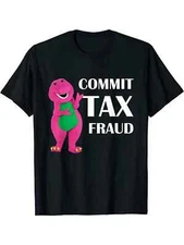 100% Cotton Men's Funny 'Commit Tax Fraud' Graphic Tee | Breathable & Stretchy
