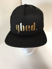 Trucker Hat Baseball Cap Snapback Mesh Black. Cool Logo Flat Brim