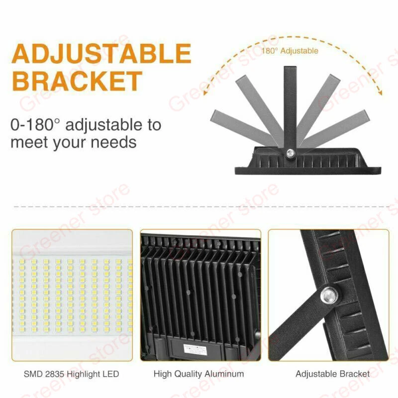 LED Floodlight Light 10W 20W 30W 50W 100W 200W Security Flood Lights Garden Lamp - Image 4 of 4