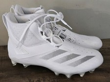 Adidas Adizero Chaos Mid White Lineman Cleats Mens Size 12 New ID9104