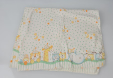 Cotton Baby Blanket Vintage Orange Yellow Green Sleepy Animal Lion Bunny Giraffe