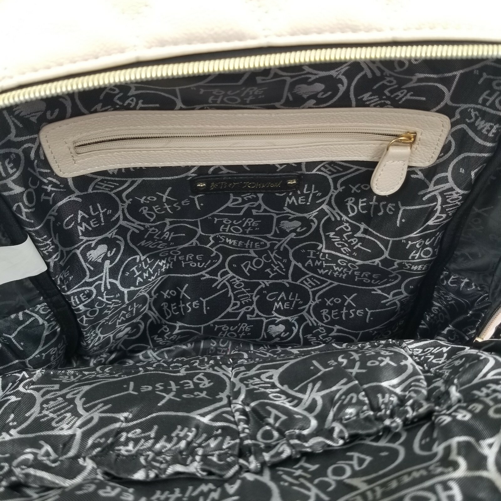 Betsey Johnson Quilted Hearts Backpack Gem