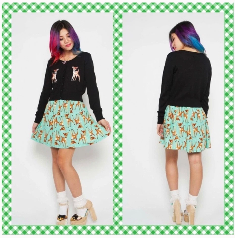 Cardigã Iron Fist raro Derry Me preto veado botão para baixo suéter XS Reino Unido 8  - Imagem 2 de 4