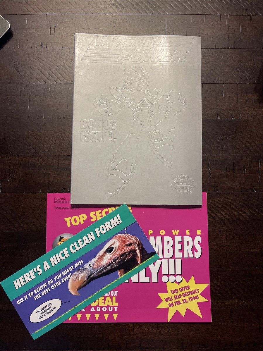 Nintendo Power Issue Vol 55 Bonus Issue Mega Man X w POSTER, CARDS
