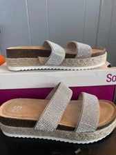 So Sz 7 1/2 Tuberose Blush Sandals