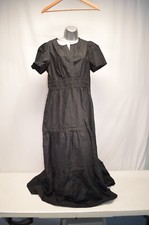 NWT Quince 100% Organic Cotton Tiered Maxi Black Dress Size Medium
