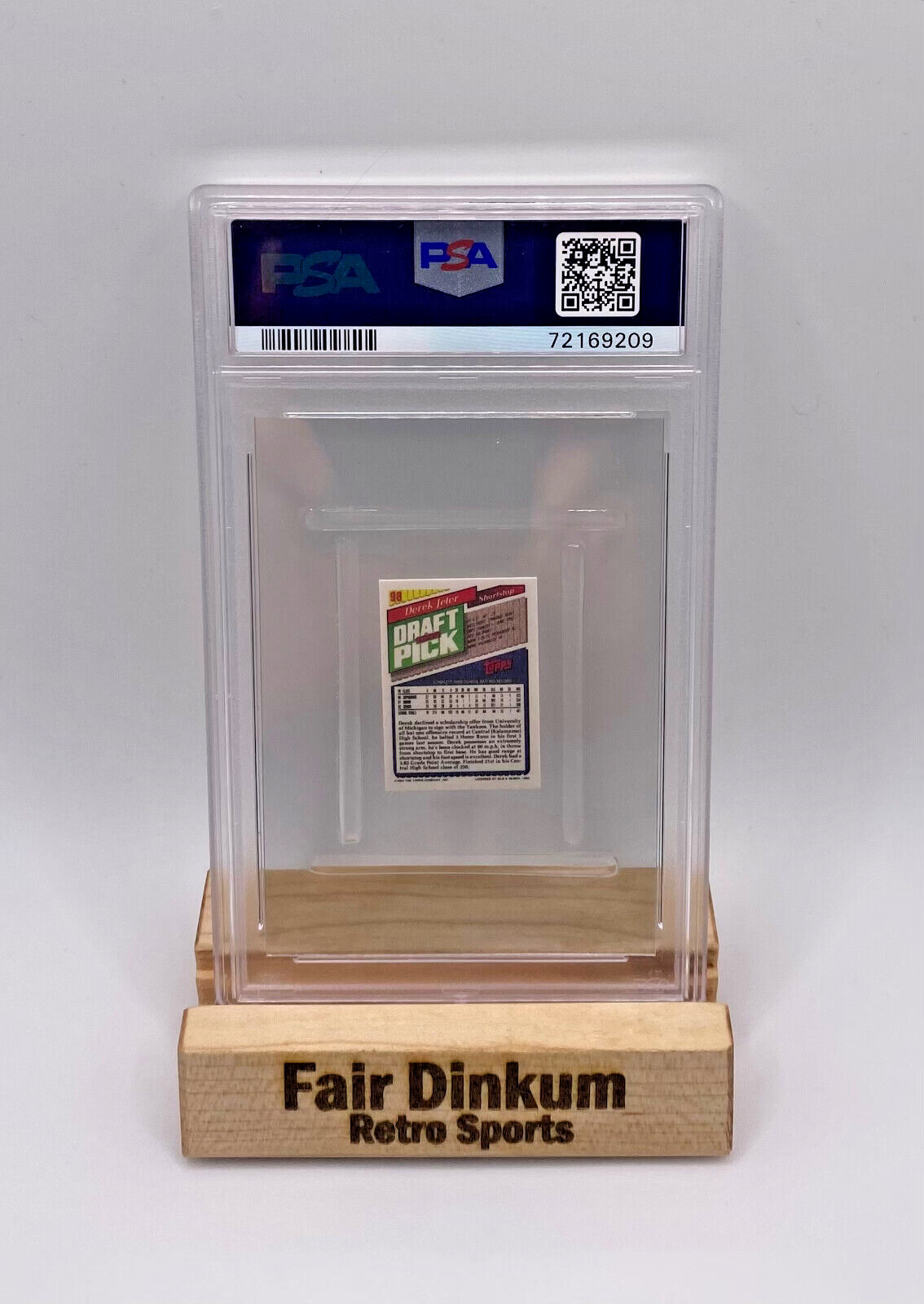 1993 Topps Micro Baseball Derek Jeter #98 Rookie New York Yankees HOF PSA 8 view 2