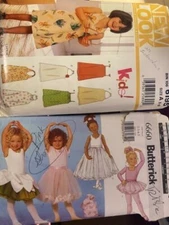 Girls Tutu ,Leotard ,Skirt, Bag and Ponytail Holder Butterick 6660 size 2-5  