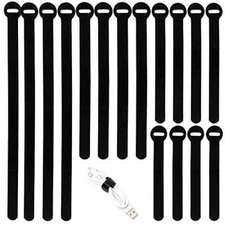 100PCS Reusable Cable Ties Multi-Purpose Hook & Loop Cable Straps Wire Ties