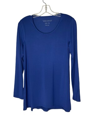 Susan Graver Weekend Essentials Cool Touch A-Line Tunic A544646 Blue Sz XXS New