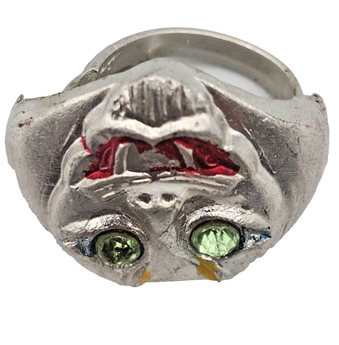 Vintage Halloween Toy Gumball Machine Ring Demon Devil Face Metal Hong Kong - Picture 4 of 5
