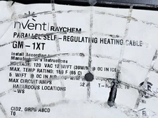 Raychem GM-1XT Icestop Self-Regulating Heating Cable 12 Watts/Ft 120V /1ft