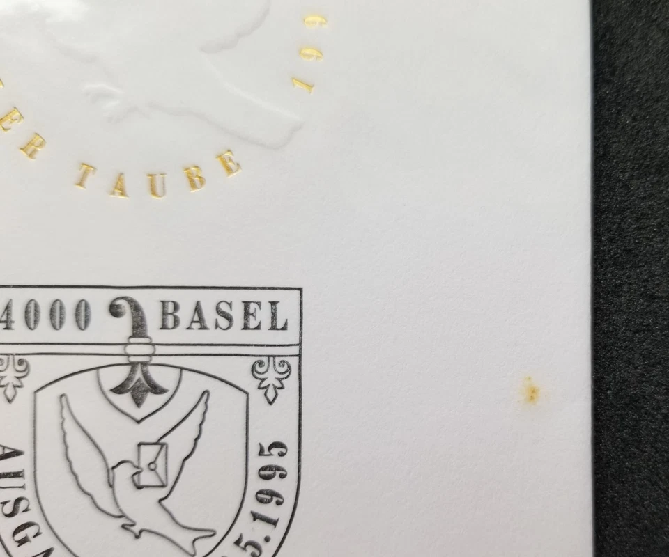 Suiza Basler Paloma Exposición Nacional de Estampillas 1995 Paloma de Pájaro (FDC) *escaneo c Foto 2 de 4