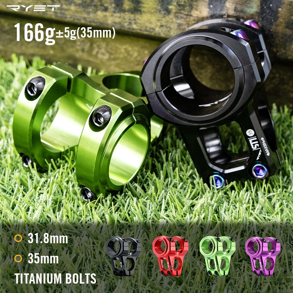 MTB Stem Bar Clamp 31.8mm 35mm Titanium Alloy Screws Mountain Bike Bar Clamp - Image 2 of 4