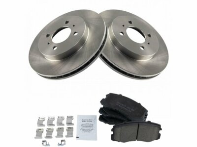 Front TRQ Brake Pad and Rotor Kit fits Mitsubishi Lancer 2003-2006 ES