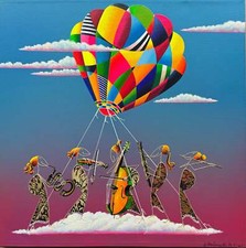 Concertino musicale Meloniski da Villacidro Opera UNICA in TECNICA MISTA Cornice