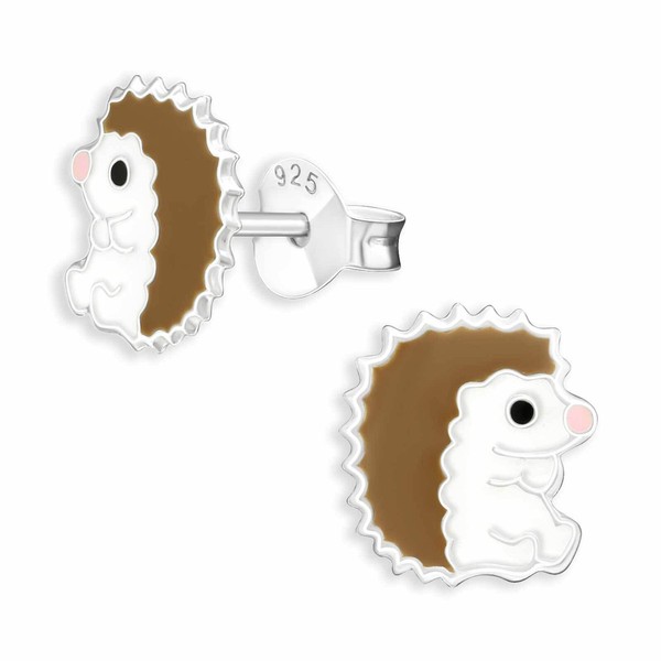 Igel Ohrringe Ohrstecker 925 Silber - Kinder Damen MäDchen Schmuck-image