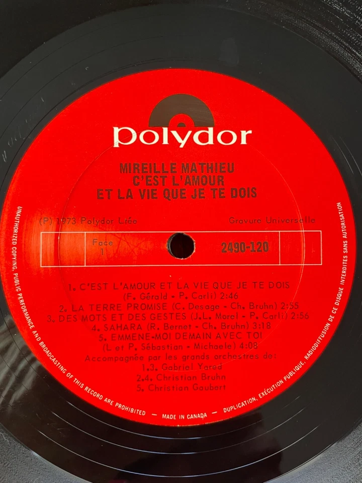 Mireille Mathieu – C'est L'amour Et La Vie Que Je Te Dois LP Tri-Fold VG - Image 3 of 4