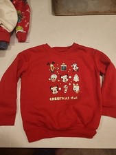 Disney Christmas Crew Sweatshirt Red 5t
