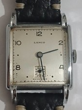 Vintage Armbanduhr Lanco 1022 Form 40er Jahre ca. feste Bügel